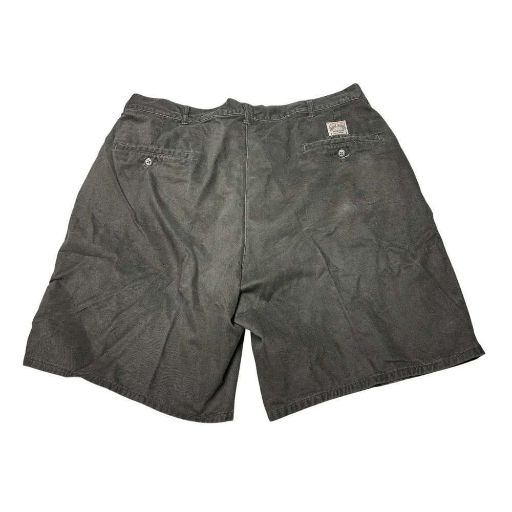 Vintage 90S Polo Ralph Lauren Chino Shorts Mens 38X9 Pleated Green Made in USA